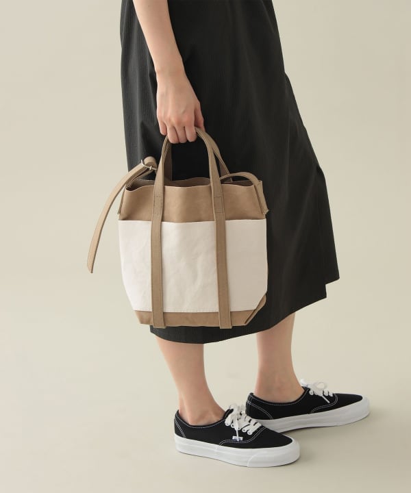 【EXCLUSIVE】 AMIACALVA / 2tone Shoulder Tote S 8
